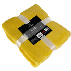 Blanket LUNA 150x200 YELLOW, microfiber flannel 240 gsm