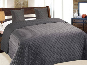 Bedspread AMARANTE 220x240+2/40x40, 010 / DARK GREY