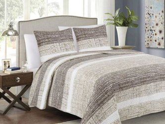 Bedspread TAVIRA 180x220+2x40x40 BJ-035 BEIGE BRIAN, 011