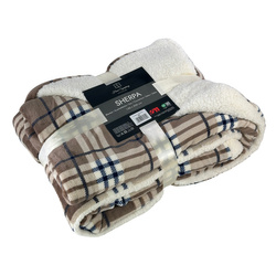 Blanket SHERPA PRINT 150x200 BEIGE