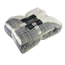 Blanket SHERPA PRINT 150x200 GREY