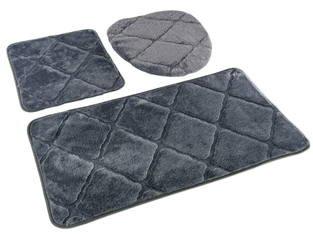 Bath mat MUNA KPL. 3 SZT. GREY DARK