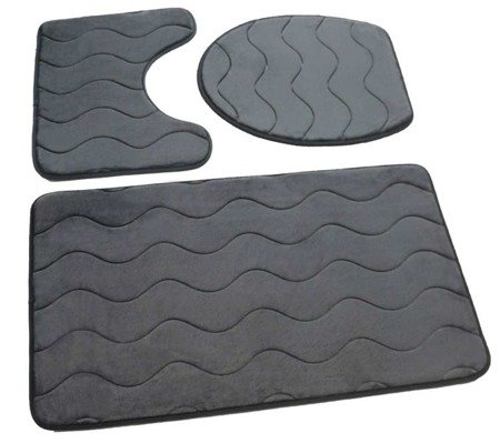 Bath mat SUMBA kpl 3 szt., LZ(23) GREY DARK 26 (45x75+45x35+35x44)