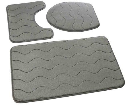 Bath mat SUMBA kpl 3 szt., LZ(23) GREY LIGHT 02 (45x75+45x35+35x44)