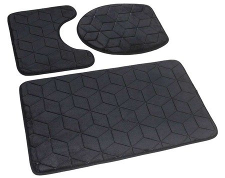 Bath mat SUMBA kpl 3 szt., LZ(31) BLACK 04 (45x75+45x35+35x44)