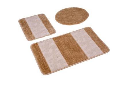 Bath mat TRANGAN KPL. 3 SZT CF01/BEIGE 45X75+45X35+48X50 CM