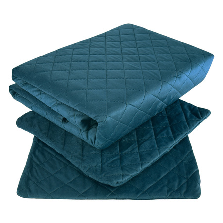 Bedspread AMARANTE 180x220+2/40x40, 010 / DARK TURQUOISE