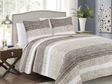 Bedspread TAVIRA 180x220+2x40x40 BJ-035 BEIGE BRIAN, 011