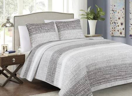 Bedspread TAVIRA 180x220+2x40x40 BJ-035 GREY BRIAN, 011