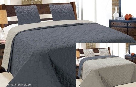 Bedspread VIGO II 180x220+2/40x40, 010/DARK GREY-SILVER