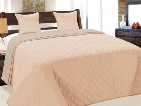 Bedspread VIGO II 180x220+2/40x40, 010/ PINK-LIGHT SILVER