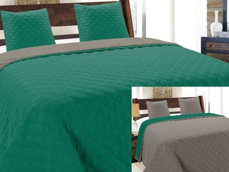 Bedspread VIGO II 180x220+2/40x40, 013/EMERALD-GRAPHITE