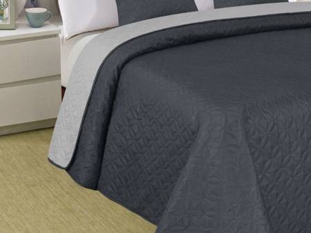 Bedspread VIGO II 220x240, 006/ DARK GREY-SILVER