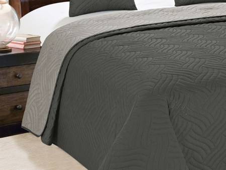 Bedspread VIGO II 220x240, 011/DARK GREY-SILVER