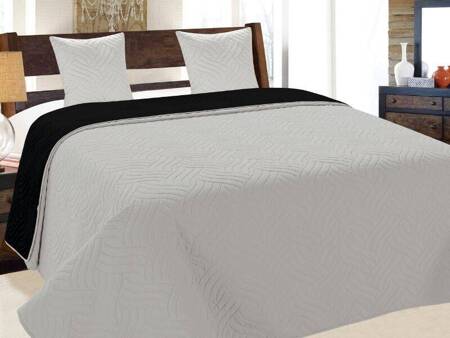 Bedspread VIGO II 220x240+2/40x40, 011/ LIGHT GREY 2-BLACK