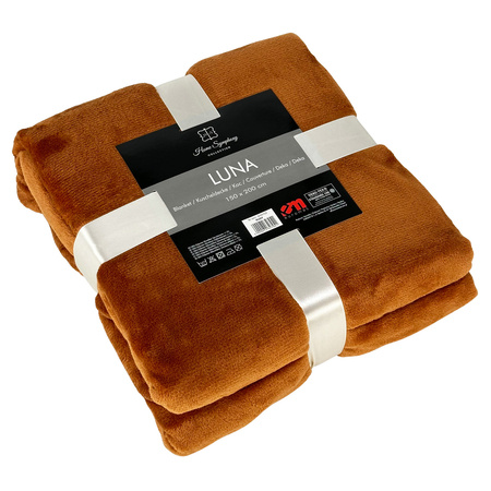 Blanket LUNA 150x200 RUSSET , microfiber flannel 240 gsm