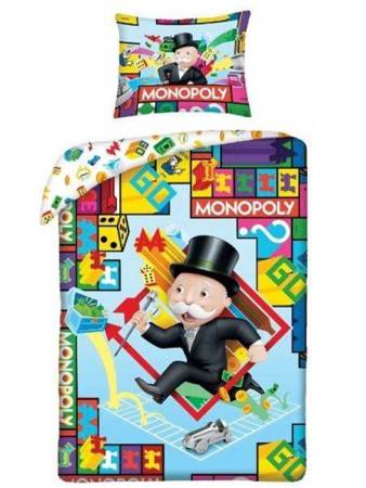 Cotton bedding 140x200+70x90 Monopoly MON-1103BL