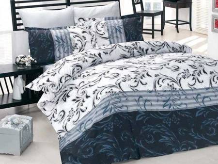 Cotton bedding Satin VALENTINI 160X200+2/70X80 REBECA GREY