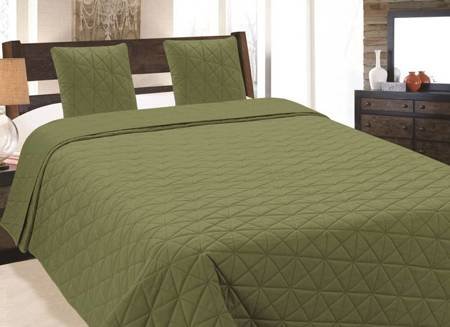 Double-Sided Bedspread VALBOM 016/OLIVE 220x240+2x40x40