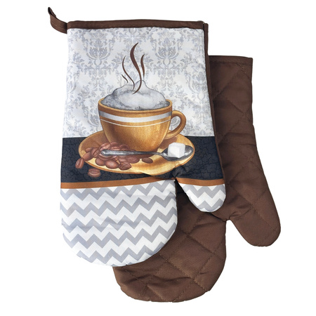 Kitchen gloves with a magnet CAPPUCCINO II kpl 2 szt., F21A752-B