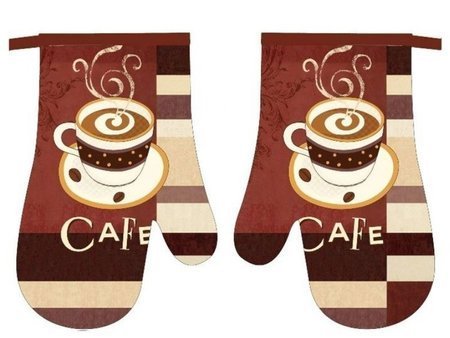 Kitchen gloves with a magnet COFFEE II kpl 2 szt., 0218FS40