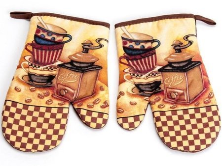 Kitchen gloves with a magnet Coffee II F9648