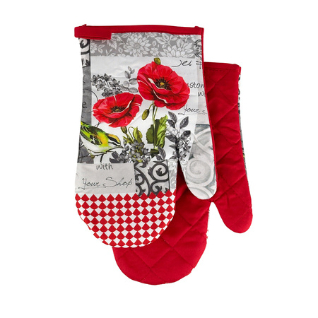 Kitchen gloves with a magnet FLOWER II kpl 2 szt., F21S123-C