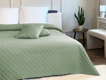 Bedspread PARLA 3D 220x240+2/40x40, SY-7654 GREEN