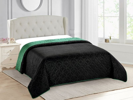 Bedspread VIGO II 220x240, 006/ BOTTLE GREEN-BLACK