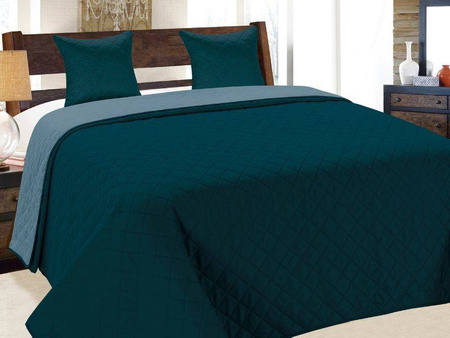 Bedspread VIGO II 180x220+2/40x40, 010/ DARK TURQUISE-BLUE