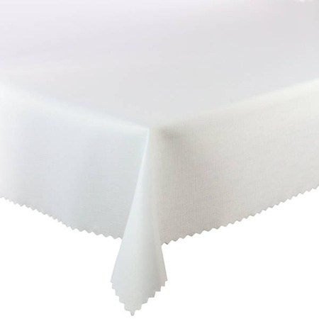 Tablecloths with stain-resistant coating  white rain