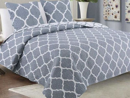 Bedspread TAVIRA 180x220+2/40x40, J-0727-1/MERIDIAN GREY