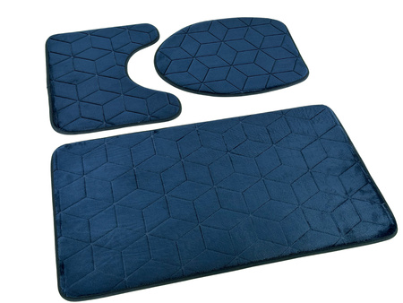 Bath mat SUMBA kpl 3 szt.,LZ(31) BLUE NAVY 27